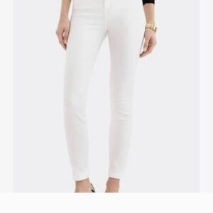 J. Crew Women's Lookout High Rise White Skinny Jeans Size 29